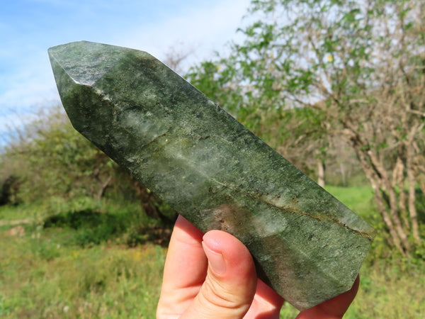 Polished Green Banded Fuchsite Crystal Points x 2 From Madagascar - TopRock