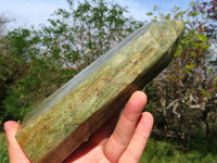 Polished Green Banded Fuchsite Crystal Points x 2 From Madagascar - TopRock