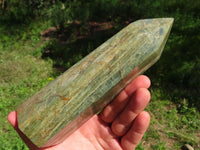 Polished Green Banded Fuchsite Crystal Points x 2 From Madagascar - TopRock