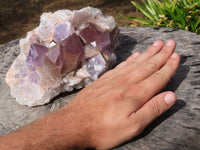 Natural Small Haematoid Zambian Amethyst Crystal Clusters x 2 From Mumbwe, Zambia - TopRock