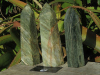 Polished Banded Fuchsite Crystal Points x 2 With Matrix Matrix x 3 From Madagascar - TopRock