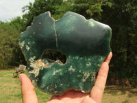 Polished Mtorolite Emerald Chrome Chrysoprase Plates x 3 From Mutorashanga, Zimbabwe - TopRock