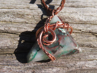 Polished Copper Quartz Cabochon In Copper Art Wire Wrap Pendant - sold per piece - From Messina Limpopo, South Africa - TopRock