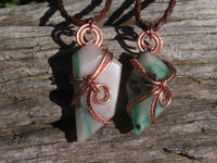 Polished Copper Quartz Cabochon In Copper Art Wire Wrap Pendant - sold per piece - From Messina Limpopo, South Africa - TopRock