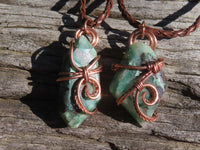 Polished Copper Quartz Cabochon In Copper Art Wire Wrap Pendant - sold per piece - From Messina Limpopo, South Africa - TopRock