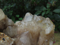 Natural Smokey Phantom Quartz Clusters x 2 From Lwena, Congo - TopRock