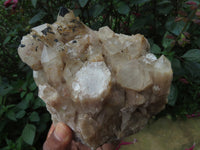 Natural Smokey Phantom Quartz Clusters x 2 From Lwena, Congo - TopRock