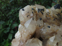 Natural Smokey Phantom Quartz Clusters x 2 From Lwena, Congo - TopRock