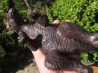 Polished Extra Large Soapstone Dinosaur Carving x 1 From Zimbabwe - TopRock