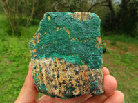 Natural Drusy Crystalline Malachite on Matrix Specimens x 2 From Tenke, Congo - TopRock