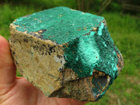 Natural Drusy Crystalline Malachite on Matrix Specimens x 2 From Tenke, Congo - TopRock