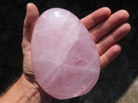 Polished Rose Quartz Gemmy Standing Free Forms x 3 From Ambatondrazaka, Madagascar - TopRock