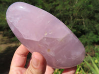 Polished Rose Quartz Gemmy Standing Free Forms x 3 From Ambatondrazaka, Madagascar - TopRock