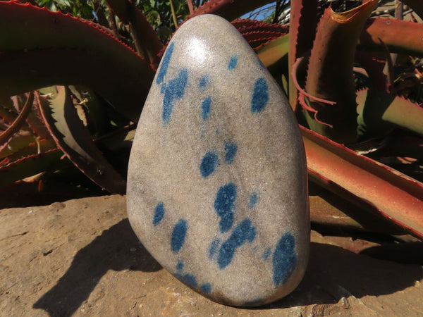 Polished Blue Spinel Standing Free Forms x 3 From Madagascar - TopRock