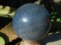 Polished Lovely Blue Lazulite Spheres x 2 From Ambatfinhandrana, Madagascar - TopRock