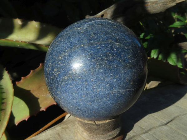 Polished Lovely Blue Lazulite Spheres x 2 From Ambatfinhandrana, Madagascar - TopRock