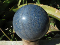 Polished Lazulite Spheres x 2 From Ambatfinhandrana, Madagascar - TopRock