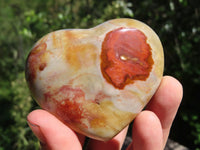 Polished Highly Selected Polychrome Jasper Hearts x 6 From North West Coast, Madagascar - TopRock