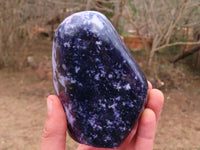 Polished Lepidolite Standing Free Forms x 2 From Zimbabwe - TopRock