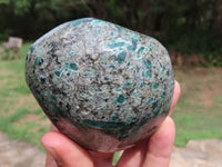 Polished Green Emerald In Matrix Standing Free Forms x 3 From Zimbabwe - TopRock