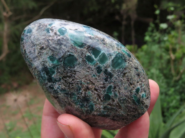 Polished Green Emerald In Matrix Standing Free Forms x 3 From Zimbabwe - TopRock