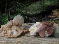 Natural Red Hematoid Quartz Clusters x 2 From Karoi, Zimbabwe - TopRock