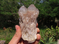 Natural Smokey Phantom Quartz Clusters x 4 From Lwena, Congo - TopRock