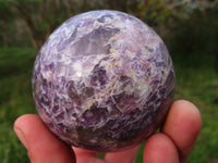 Polished Lepidolite Spheres x 2 With Rubellite x 6 From Madagascar - TopRock