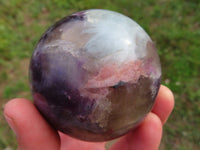 Polished Lepidolite Spheres x 2 With Rubellite x 6 From Madagascar - TopRock