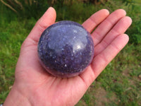 Polished Lepidolite Spheres x 2 With Rubellite x 6 From Madagascar - TopRock