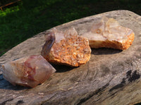 Natural Hematoid Quartz Clusters x 3 From Zimbabwe - TopRock