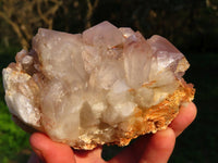 Natural Hematoid Quartz Clusters x 3 From Zimbabwe - TopRock