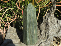 Polished Banded Green Fuchsite Crystal Points x 3 From Madagascar - TopRock