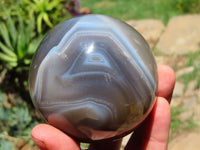 Polished Agate Spheres x 2 From Madagascar - TopRock