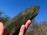 Polished NEW Exciting Banded Green Fuchsite Quartz Crystal Points x 4 From Madagascar - TopRock