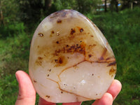 Polished Dendritic Agate Standing Free Forms x 3 From Moralambo, Madagascar - TopRock