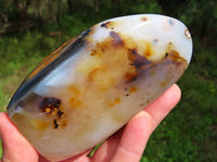 Polished Dendritic Agate Standing Free Forms x 3 From Moralambo, Madagascar - TopRock