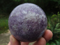 Polished Lepidolite Spheres One With Rubellite Pink Tourmaline x 4 From Madagascar - TopRock