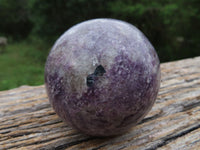 Polished Lepidolite Spheres One With Rubellite Pink Tourmaline x 4 From Madagascar - TopRock