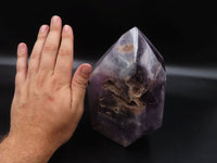 Polished Extra Large Window Amethyst With Dark Phantom On Top x 1 From Akansobe, Madagascar - TopRock