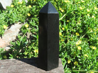 Polished Black Basalt Crystal Points x 4 From Madagascar - TopRock