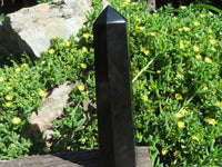 Polished Black Basalt Crystal Points x 4 From Madagascar - TopRock